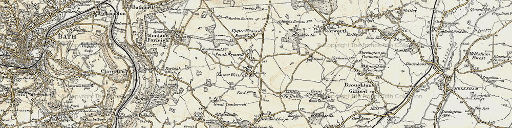 Old map of Lower Wraxall in 1898-1899