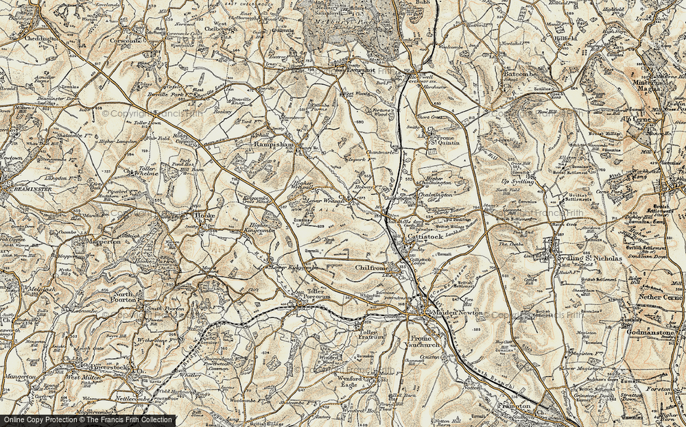 Old Map of Lower Wraxall, 1899 in 1899