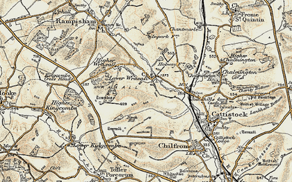 Old map of Lower Wraxall in 1899