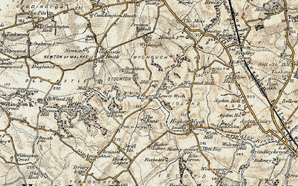 Old map of Lower Wych in 1902