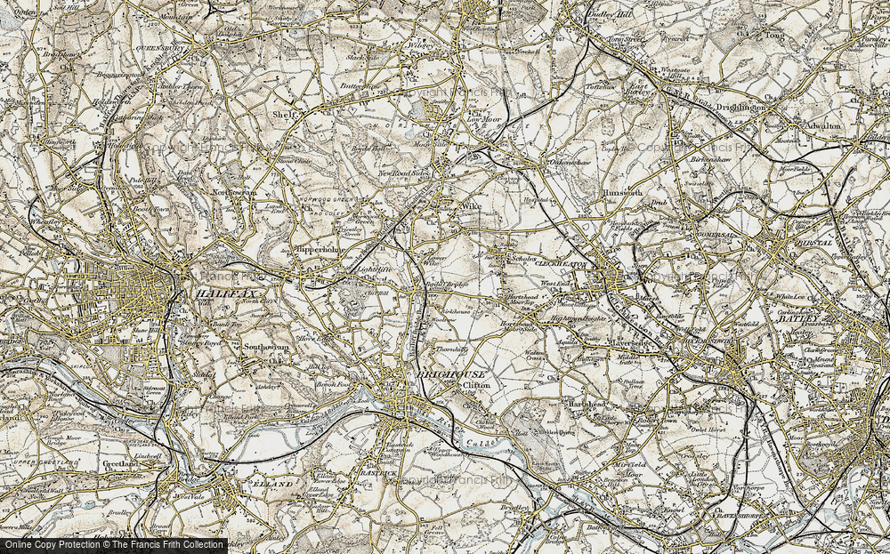 Old Map of Lower Wyke, 1903 in 1903
