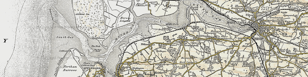 Old map of Lower Yelland in 1900