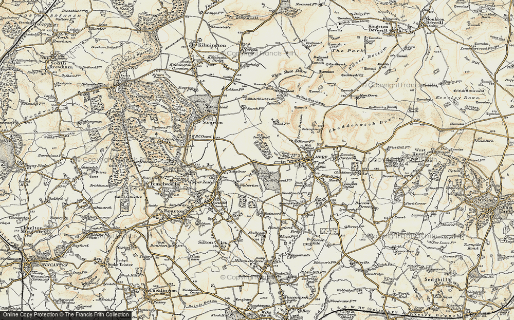 Old Map of Historic Map covering Zeals Ho in 1897-1899