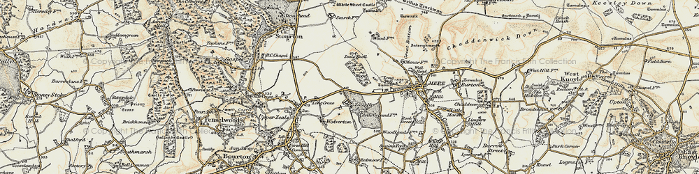 Old map of Lower Zeals in 1897-1899
