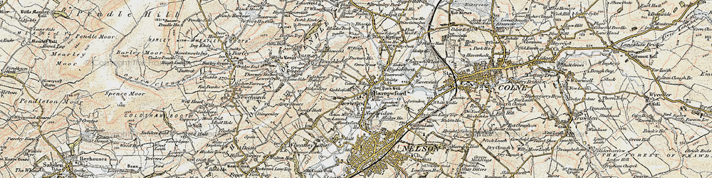 Old map of Lowerford in 1903-1904