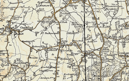 Old map of Lowfield Heath in 1898-1909