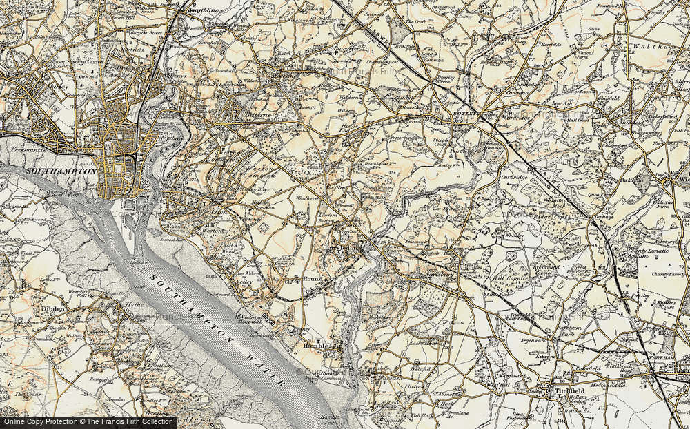 Old Map of Lowford, 1897-1909 in 1897-1909