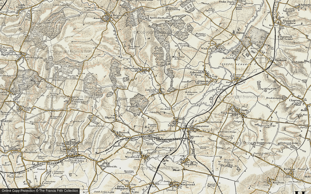 Old Map of Lowick, 1901-1902 in 1901-1902