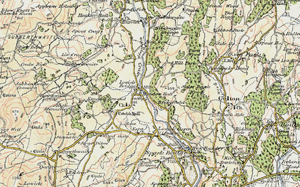 Old map of Lowick in 1903-1904