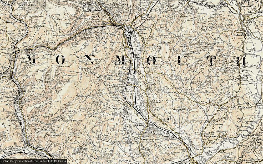 Old Map of Lowlands, 1899-1900 in 1899-1900