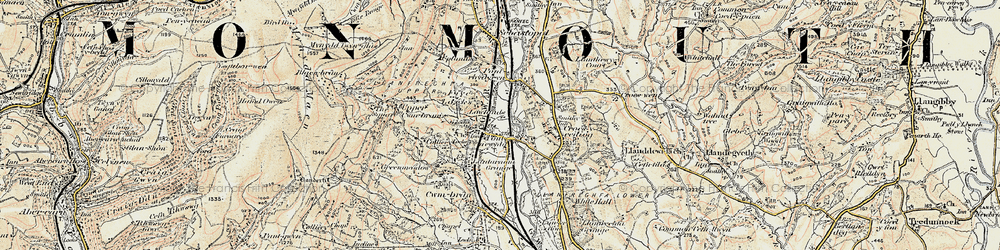 Old map of Lowlands in 1899-1900