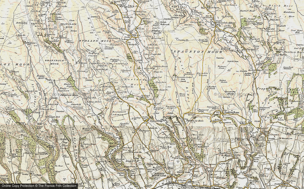 Old Map of Historic Map covering Birch Hagg Plantn in 1903-1904