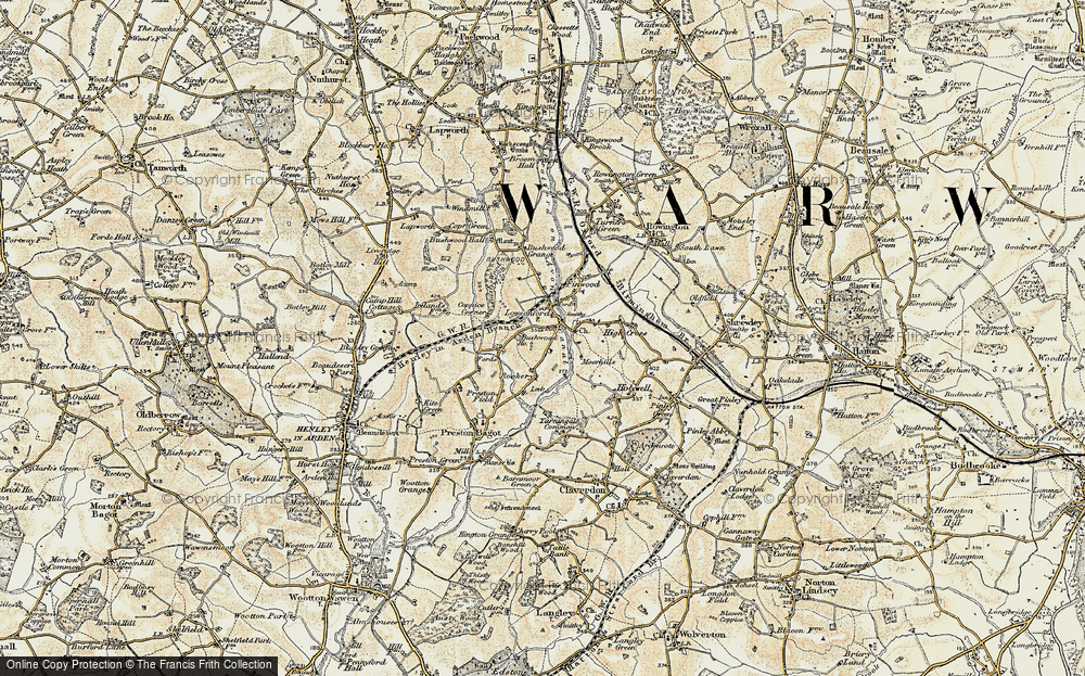 Old Map of Lowsonford, 1901-1902 in 1901-1902
