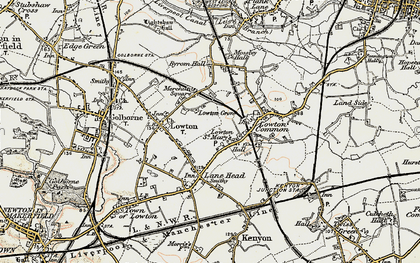Old map of Lowton in 1903