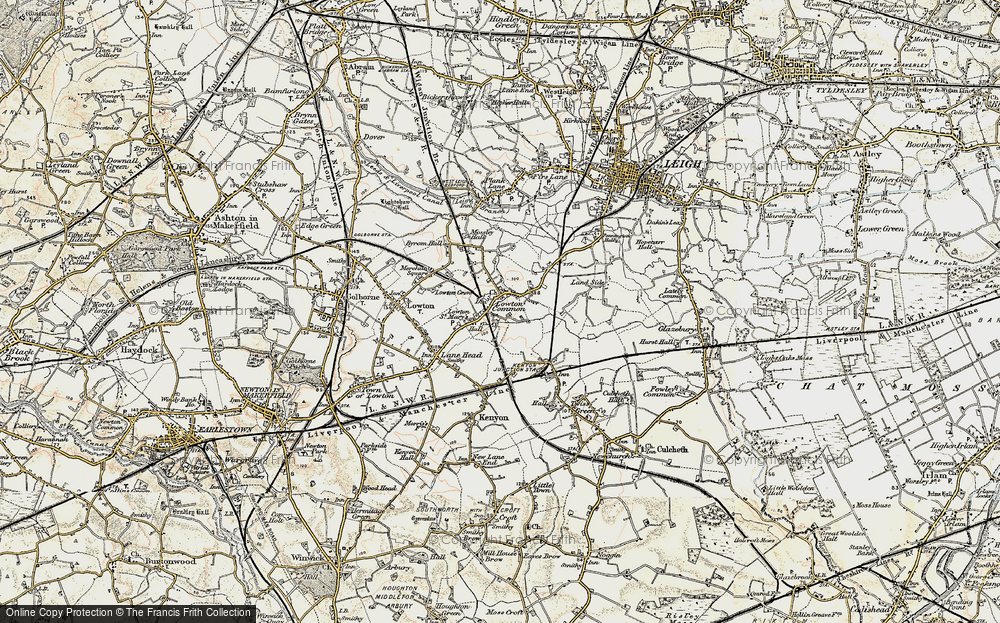 Old Map of Lowton Common, 1903 in 1903