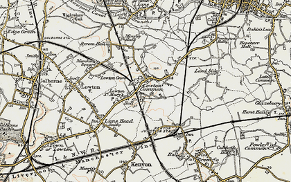 Old map of Lowton Common in 1903