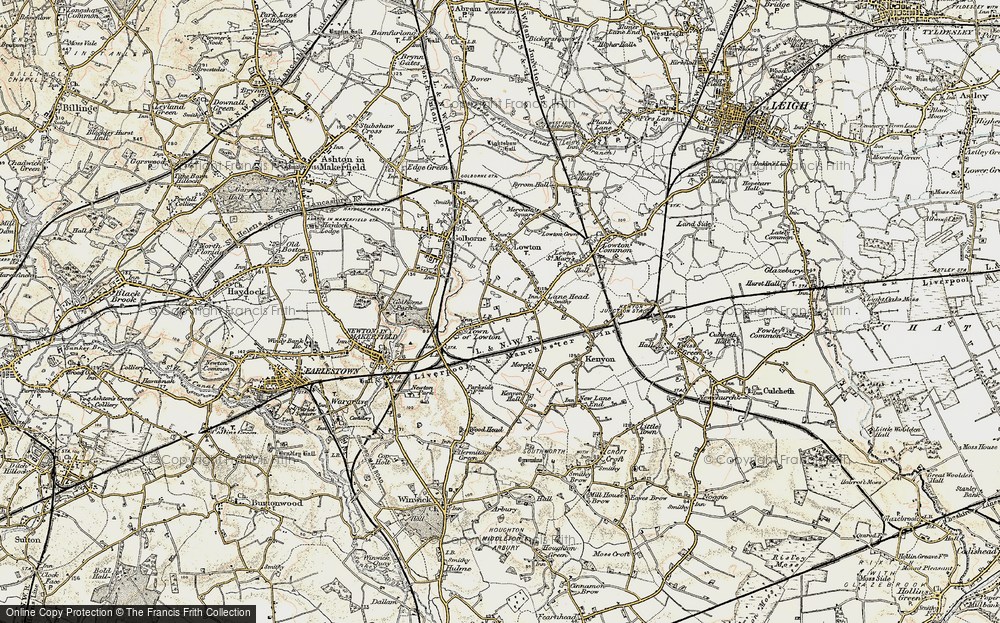 Old Map of Lowton Heath, 1903 in 1903