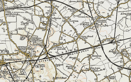 Old map of Lowton Heath in 1903