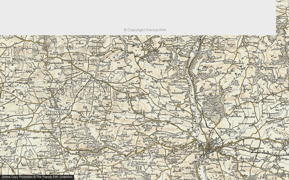 Old Map of Loxbeare, 1898-1900 in 1898-1900