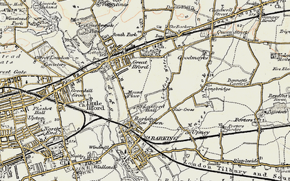 Old map of Loxford in 1897-1902