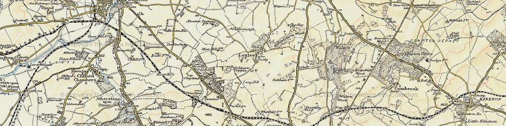 Old map of Loxley in 1899-1901