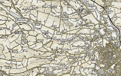 Old map of Loxley in 1903