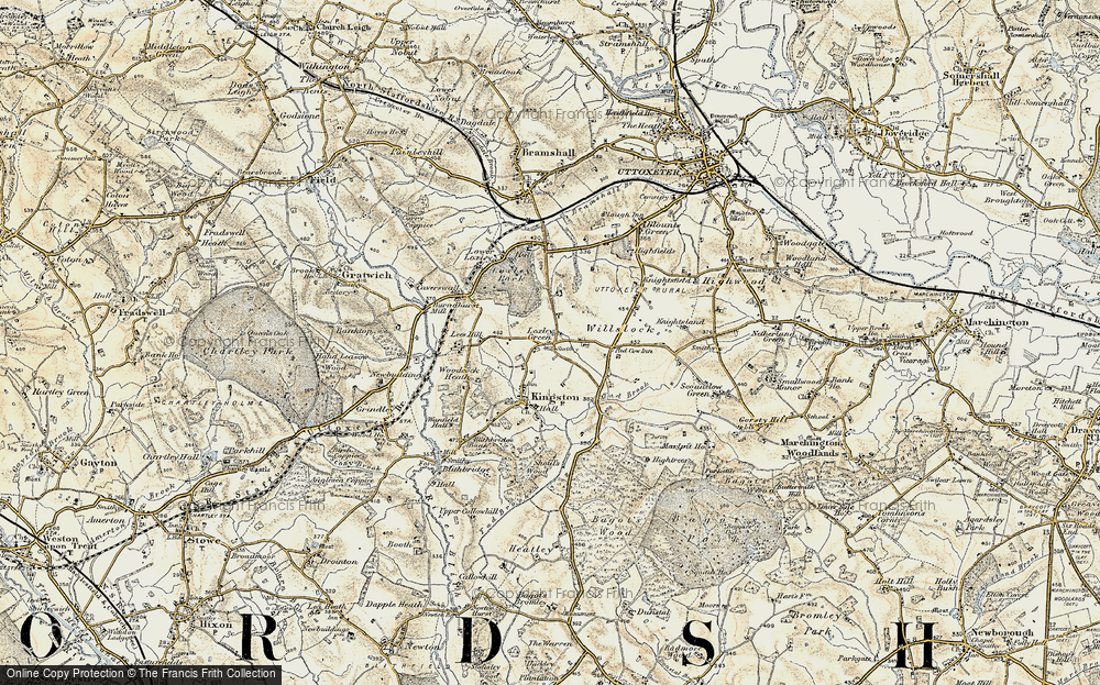 Old Map of Loxley Green, 1902 in 1902
