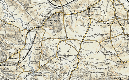 Old map of Loxley Green in 1902