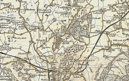 Old map of Loxter in 1899-1901