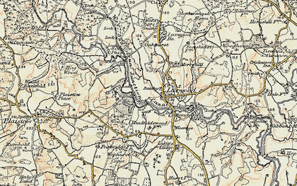 Old map of Wey and Arun Canal in 1897-1900