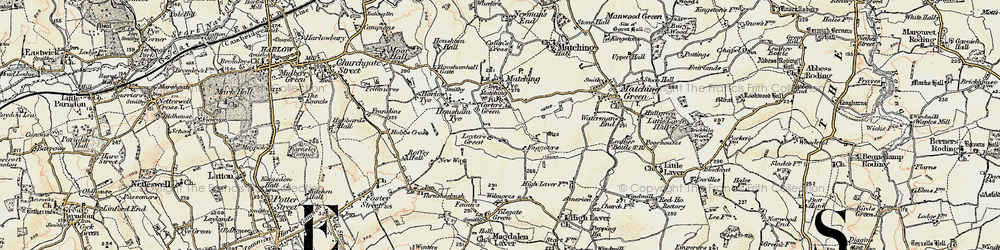 Old map of Loyter's Green in 1898