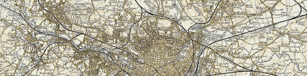 Old map of Lozells in 1902