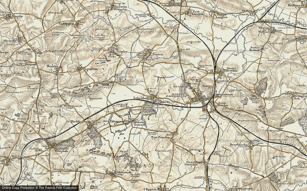 Old Map of Lubenham, 1901-1902 in 1901-1902