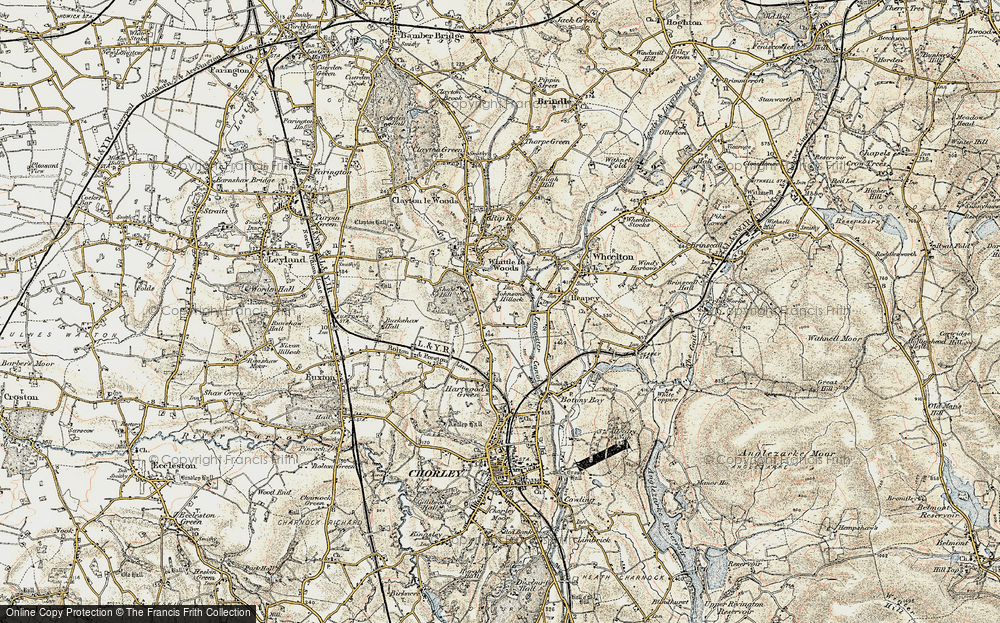 Old Map of Lucas Green, 1903 in 1903