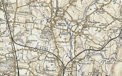 Old map of Lucas Green in 1903