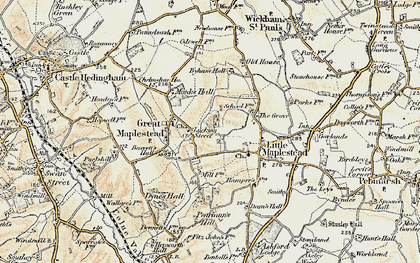 Old map of Lucking Street in 1898-1901