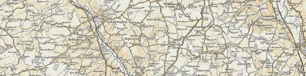 Old map of Lucking Street in 1898-1901