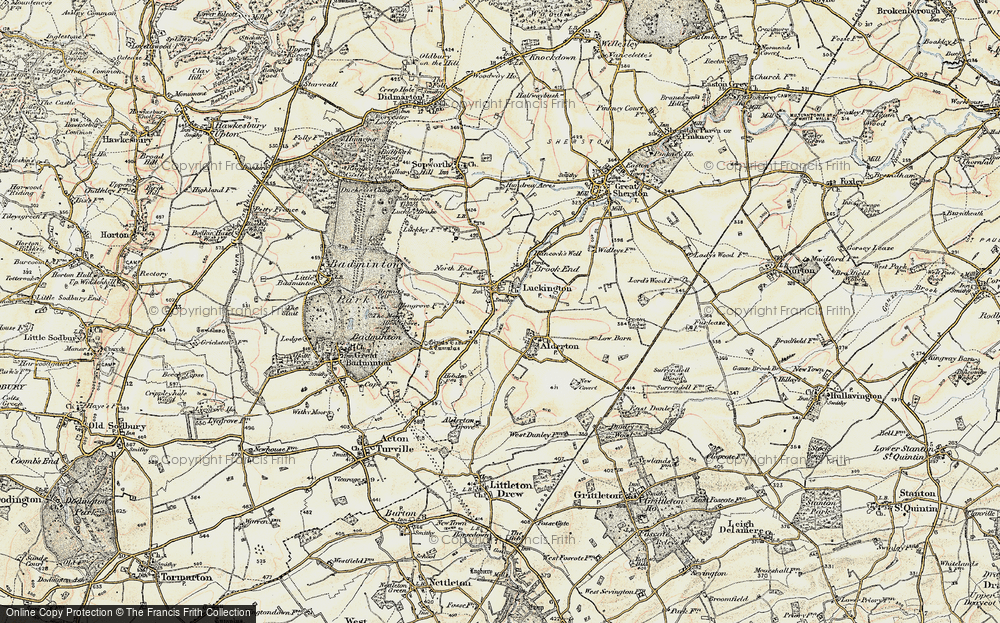 Old Map of Luckington, 1898-1899 in 1898-1899