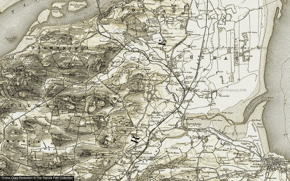 Old Map of Lucklawhill, 1906-1908 in 1906-1908