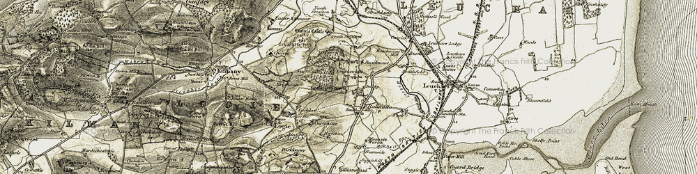 Old map of Lucklawhill in 1906-1908