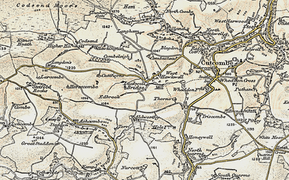 Old map of Luckwell Bridge in 1900