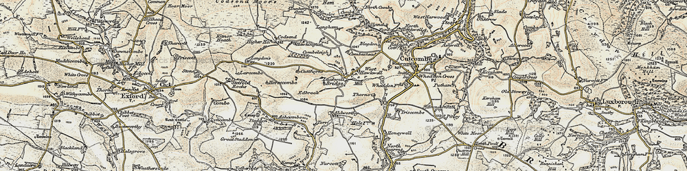 Old map of Larcombe Brook in 1900