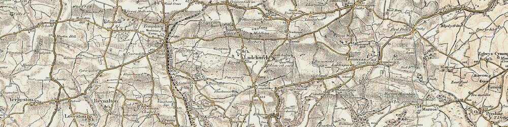 Old map of Black Moor in 1901
