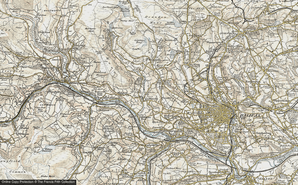 Old Map of Luddenden, 1903 in 1903