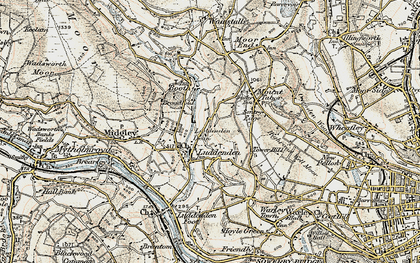 Old map of Luddenden in 1903