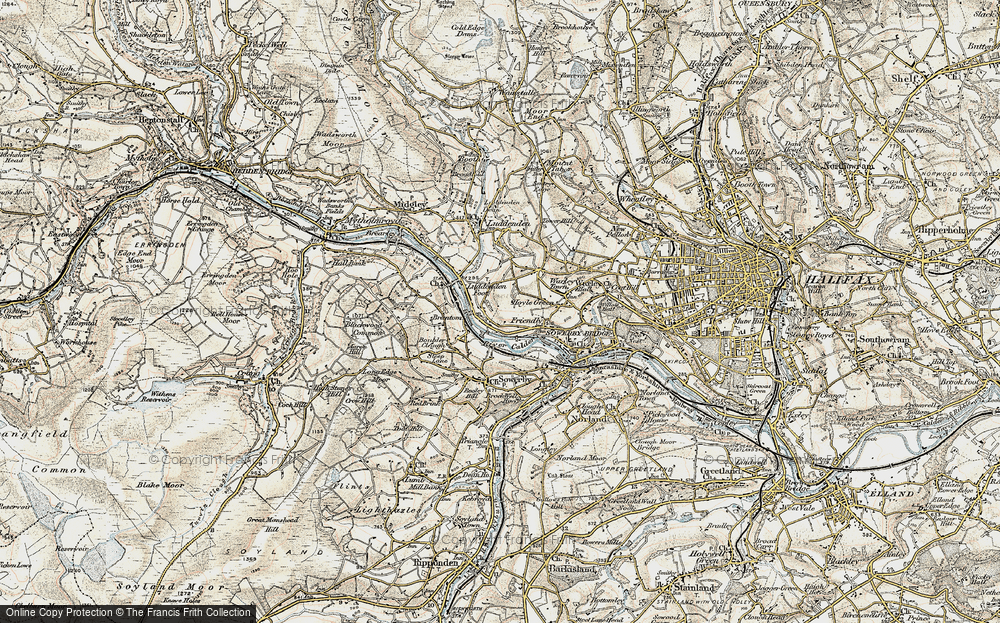 Old Map of Luddenden Foot, 1903 in 1903