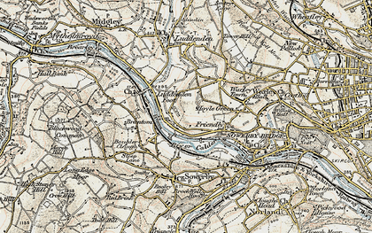 Old map of Luddenden Foot in 1903