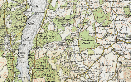 Old map of Burrow Ho in 1903-1904