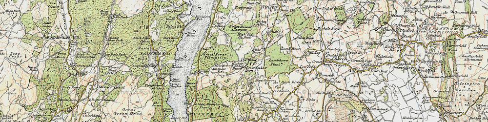 Old map of Ludderburn in 1903-1904