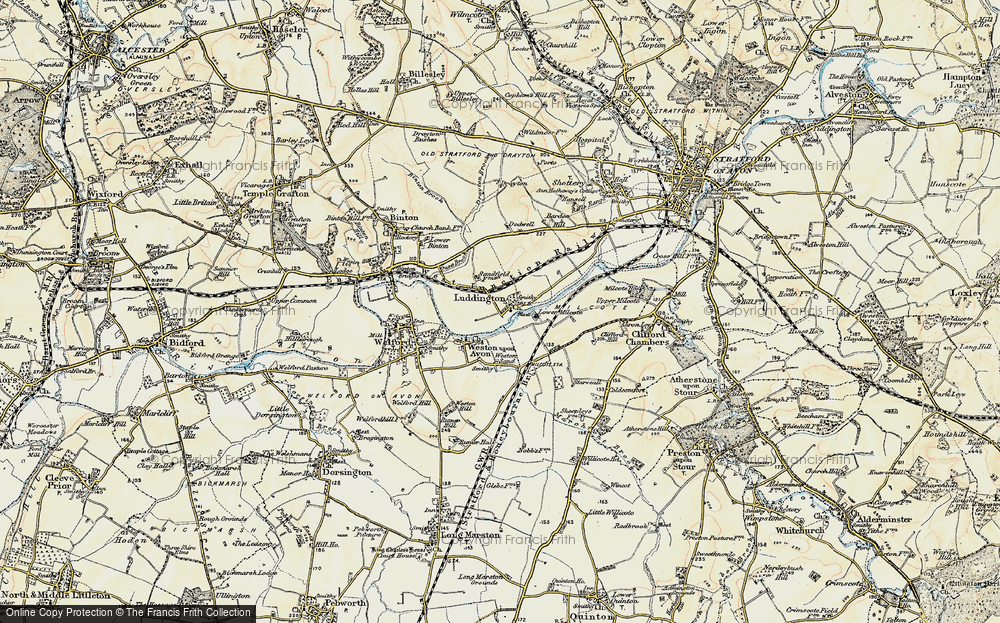 Old Map of Luddington, 1899-1901 in 1899-1901